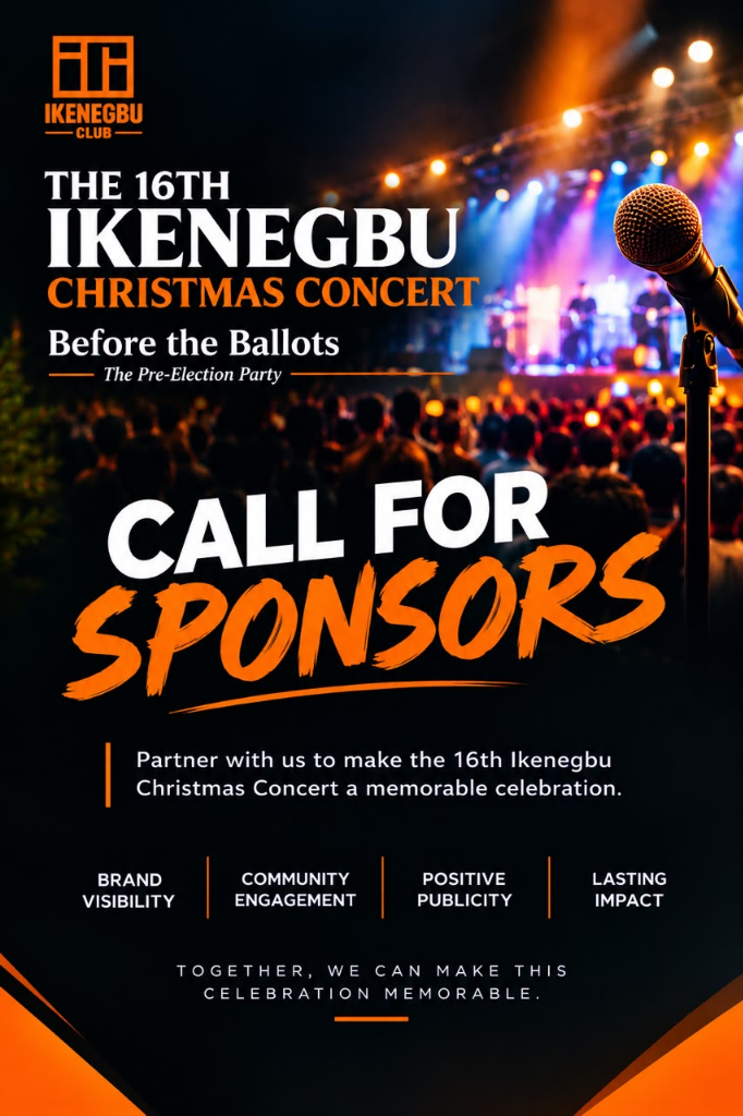16th Ikenegbu Christmas Concert - Call For Sponsors